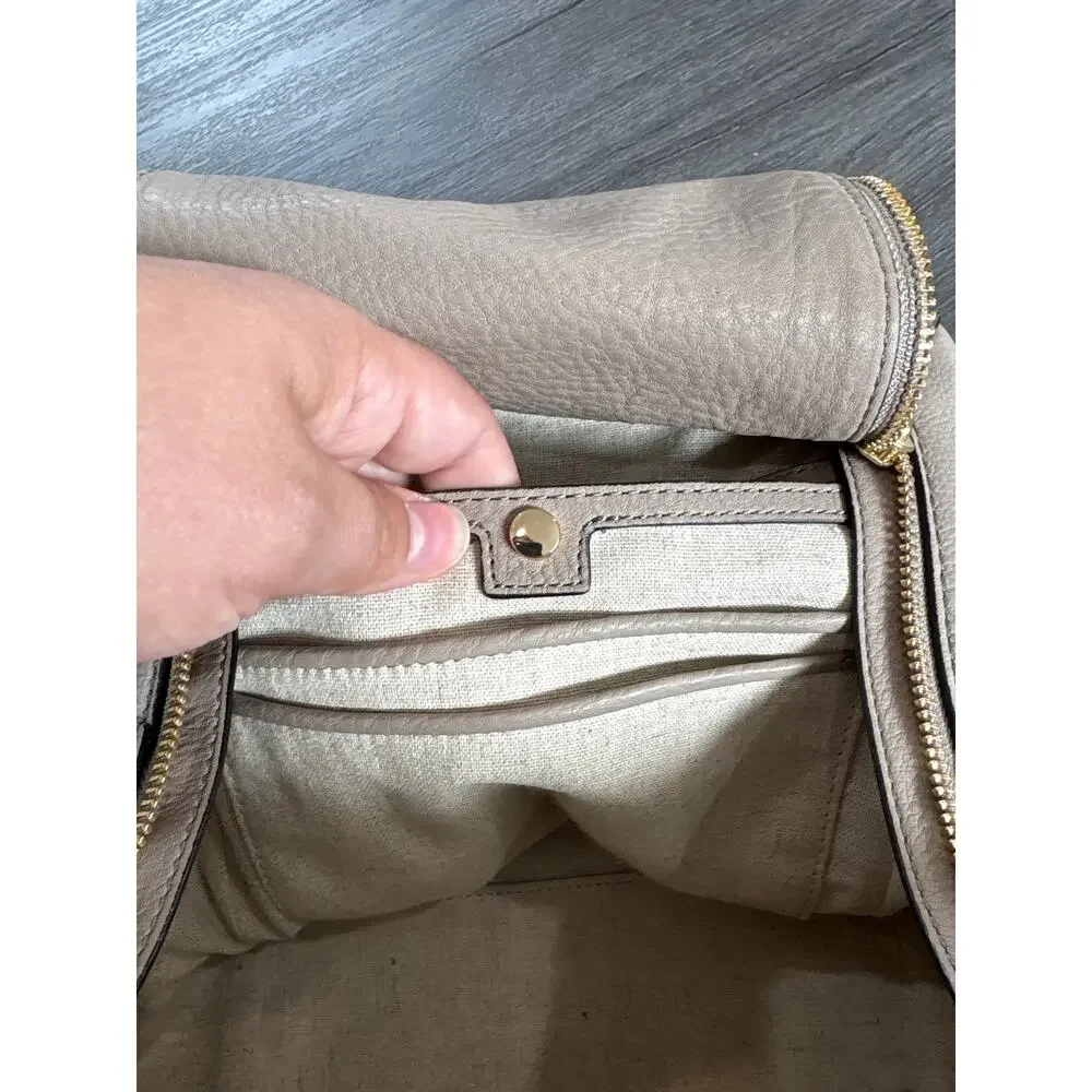 Tory Burch Half Moon Satchel Top Handle Crossbody Adjustable Strap Bag Purse